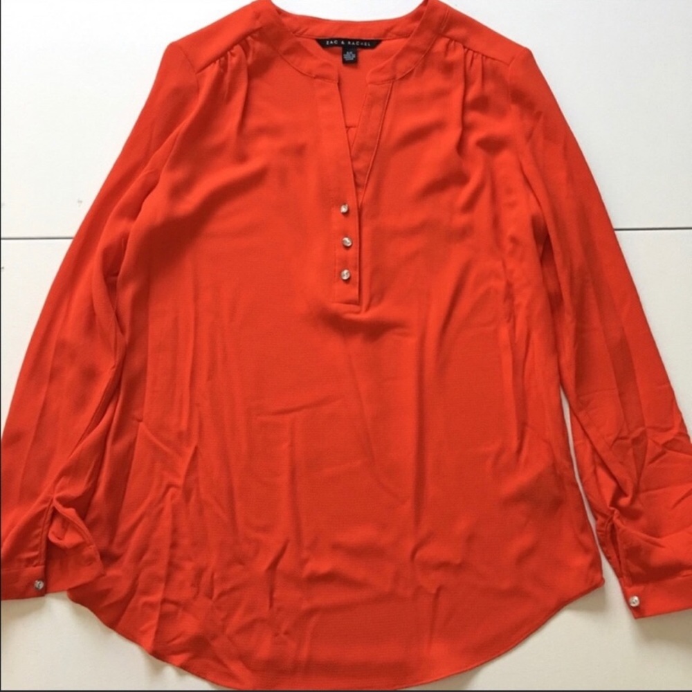  New Red Plus Blouse Drapy Shirt